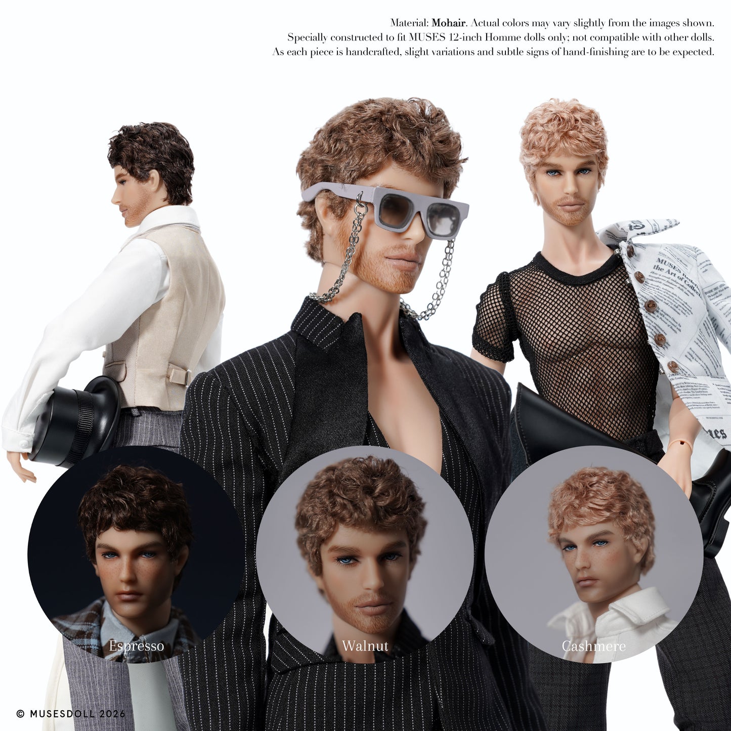 The London Season — Couture Wig Style 03 (Homme) — 30% Preorder Deposit