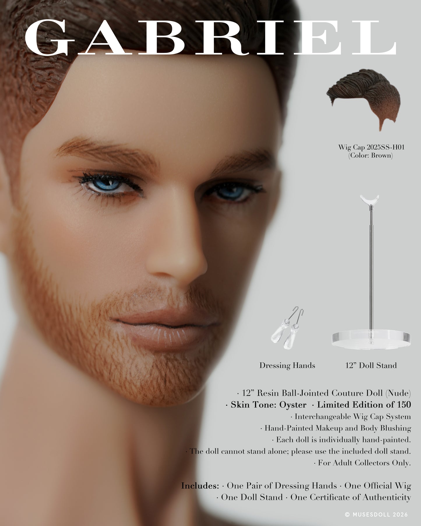 The London Season — Gabriel Nude Doll — 30% Preorder Deposit